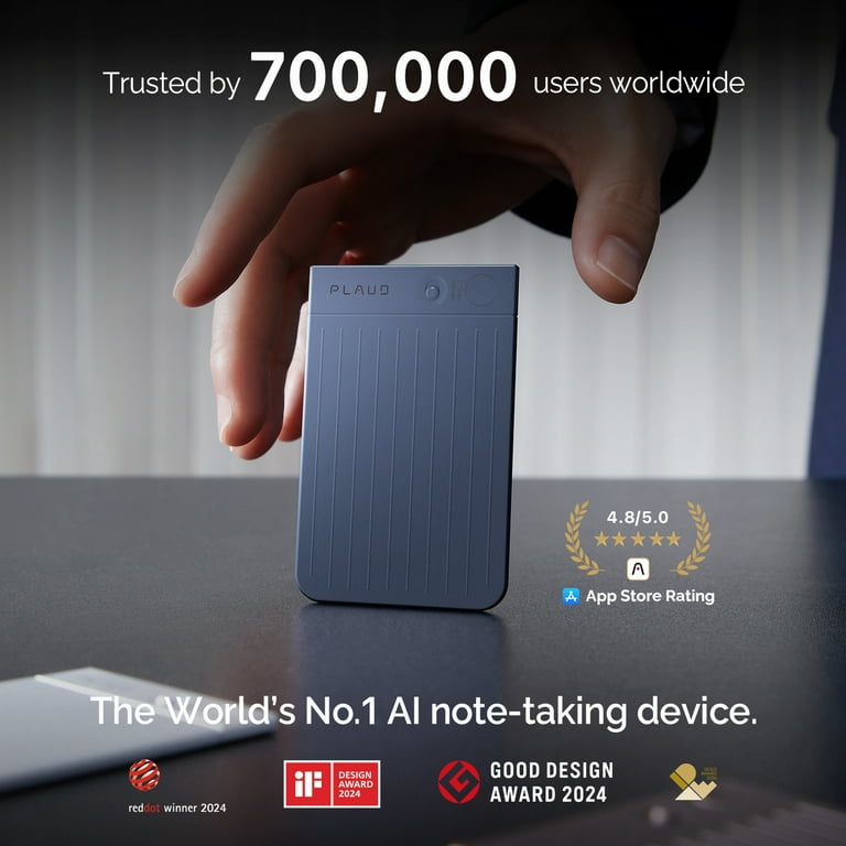 PLAUD NOTE AI Voice Recorder, App Control, Transcribe