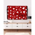 thumbnail image 3 of Outdoor TV Cover 48 to 50 Inch Weatherproof, Red Valentine's Day Waterproof TV Screen Protector for Outside Decor with Zipper and Pocket 48"L x 30"H , Valentines Love Heart, 3 of 7