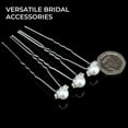 thumbnail image 6 of H&S Wedding Pearl Hair Pins for Bride's Hairstyle - 40pcs - Flower Crystal Hair Pins Clips for Bridal & Prom Hair Accessories - U-Shaped Hair Pins Clips for Women with Rhinestones, 6 of 6