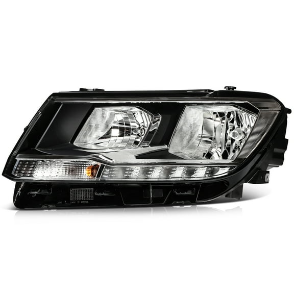 ECCPP Headlight Assembly Fit 2018-2021 for Volkswagen Tiguan Left Headlamp Black Housing 5NL941005