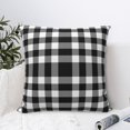 thumbnail image 4 of Yiaed White And Black Plaid Print Pillow Covers Super Soft Decorative Square Throw Pillow Covers Case Cushion Covers for Sofa Couch Bedroom Car Decor（No pillow core）-26"x26", 4 of 7