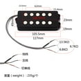 thumbnail image 3 of Pastillas de doble bobina de 5 cuerdas Accesorios de recogida de sonido de guitarra baja kusrkot Recogida de sonido de bajo, 3 of 7
