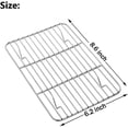 thumbnail image 2 of Pequeño conjunto de racks para hornear de 2, racks de cocina de metal tostado de acero inoxidable, tamaño: 8.6 "x6.2", no tóxico& Libre de óxido, apto para horno tostador pequeño, Lavavajillas seguro, 2 of 4