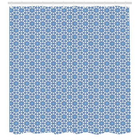 Moroccan Shower Curtain Traditional Moorish Tangled Lines Pattern