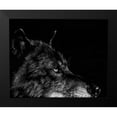 thumbnail image 2 of Chapman, Julie T. 24x20 Black Modern Framed Museum Art Print Titled - Scratchboard Wolf I, 2 of 5