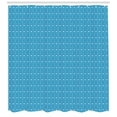 thumbnail image 3 of Ambesonne Norwegian Shower Curtain, Snowflake Diamond Shapes, 69"Wx70"L, Sea Blue and White, 3 of 3