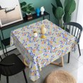 thumbnail image 4 of Nanqianyi Light Blue Daisy Floral 60x60 Inch Tablecloth,Waterproof Polyester Table Cover For Picnic Birthday Party Decor, 4 of 6