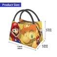 thumbnail image 3 of Saiise Mario Print Lunch Bag for Women & Men Adult Insulated Lunch Box,Leakproof Cooler Food Lunch Containers Reusable High Capacity Lunch Tote Bags for Work, Travel, Outdoor, 3 of 7