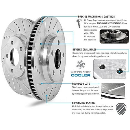 Front Brake Kit - Power Stop KC1302-26 Z26 Steet Warrior Performance Brake Kit W/Calipers -Front & Rear