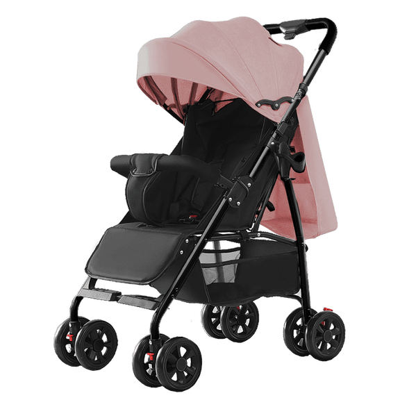 Lightweight Travel Baby Stroller, Fold Infant Pushchair & Pram for 0-3 Years Old,Compact,Folding,Unisex,Pink(9.5lb)