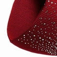thumbnail image 4 of VONKY Warm Half Side Rhinestones Knitted Caps Acrylic Pinstripe Hats Slouch Beanie Outdoor Fall Winter, 4 of 5
