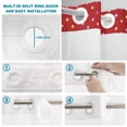 thumbnail image 2 of No Hook Shower Curtain, Color Polka Dot Shower Curtains for Bathroom with See Through Top Window, Modern Simple Geometric Red Waterproof & Washable Bath Curtain Standard 72"x72", 2 of 3