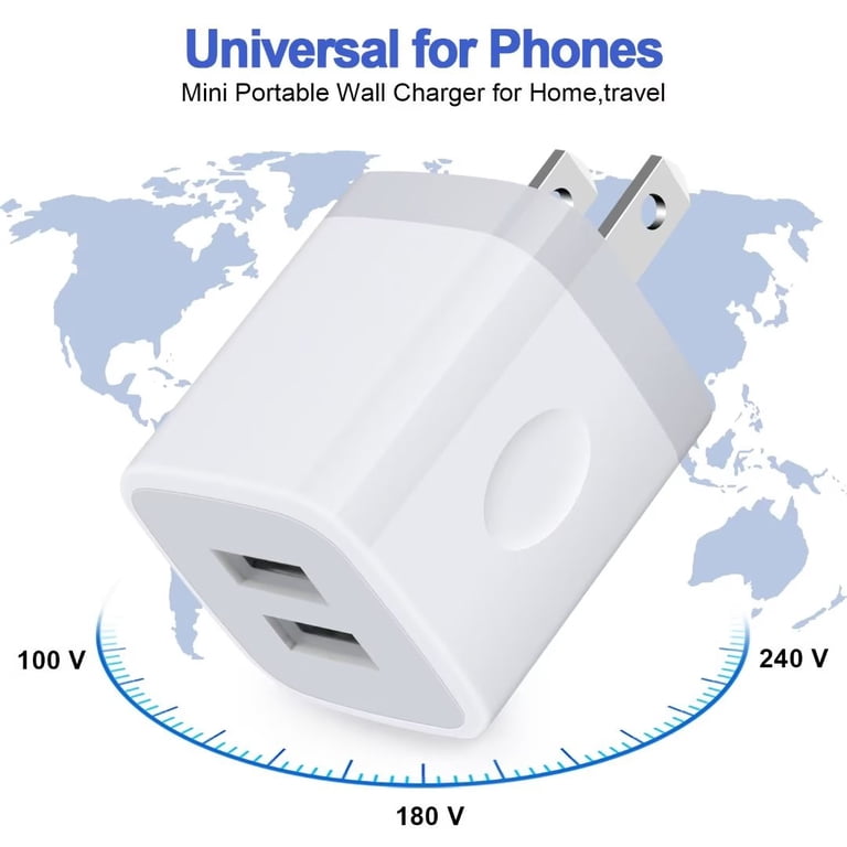 Ailkin 5V/2.1A USB Wall Charger Block 4-Pack photo 5
