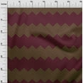 thumbnail image 2 of oneOone Silk Tabby Dark Wine Fabric Chevron Geometric Diy Clothing Quilting Fabric Print Fabric By Yard 42 Inch Wide, 2 of 4