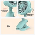 thumbnail image 5 of ChicYu Desktop Office Student Portable Small Fan USB Charging Clip Silent Head Shaking Spray Humidification Fan Cool Device Air Moisturizing System Multi Function, 5 of 5
