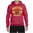 thumbnail image 2 of Wild Bobby City of Boston Hockey Fantasy Fan Sports Unisex Hoodie Sweatshirt, Vintage Heather Red, 3X-Large, 2 of 5