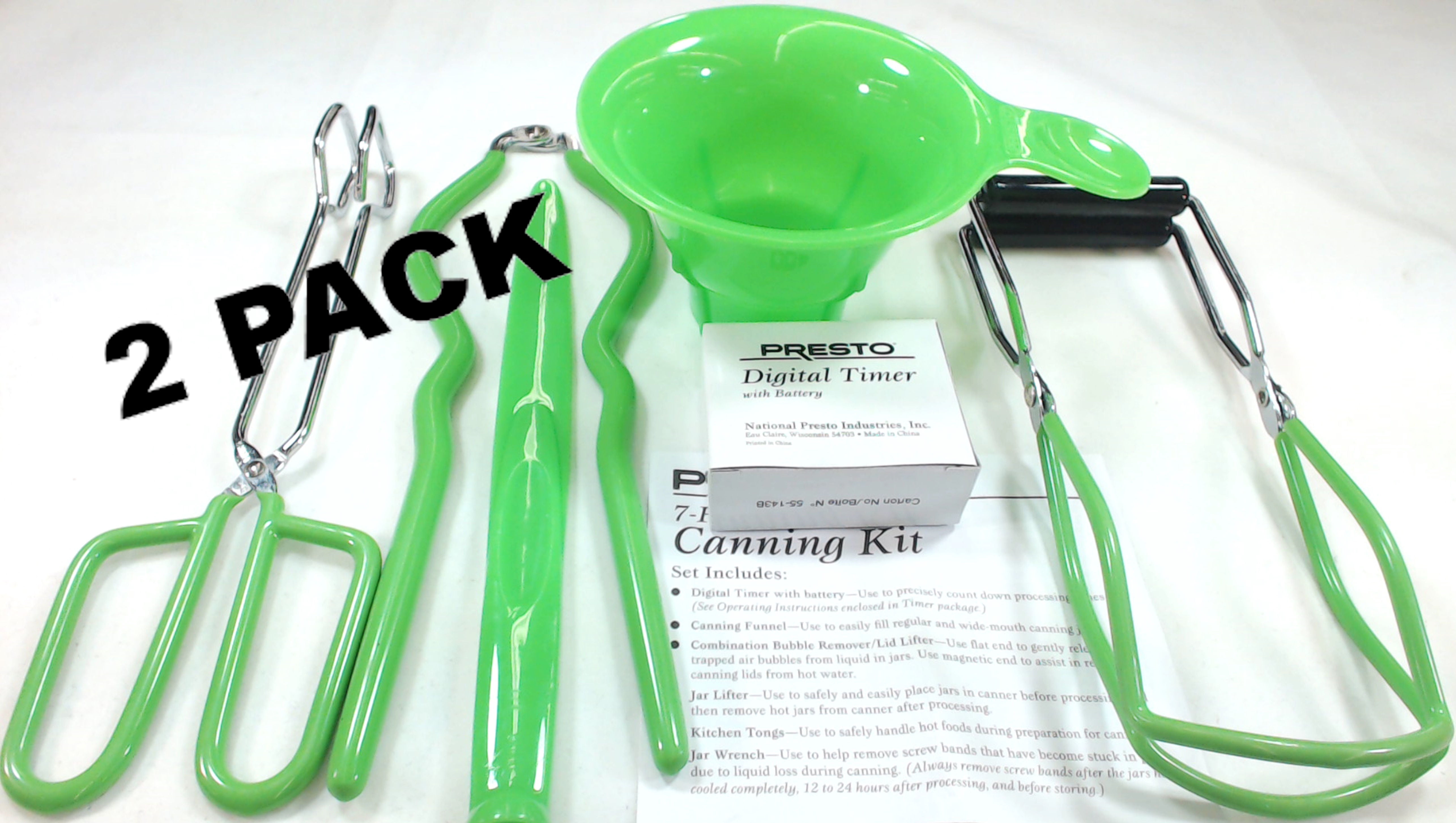 2 Pk, Presto 7Function, 6Piece Accessory Canning Kit, 09995