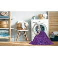 thumbnail image 2 of Ahgly Company Machine Washable Indoor Round Transitional Jasmine Purple Area Rugs, 4' Round, 2 of 7