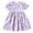 Purple, variant on SROBPTY Teen Girls Dresses Print Short Sleeve Crew Neck A Line Mid-Length Sundress