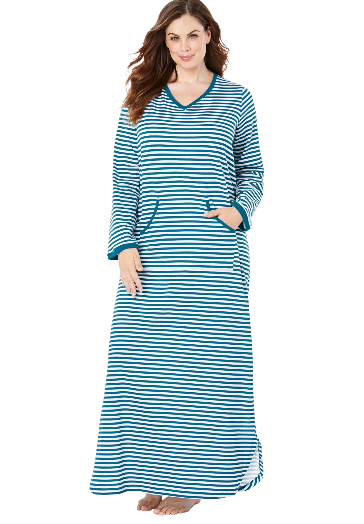 Long Printed Sleep Shirt Nightgown 