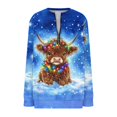 thumbnail image 5 of yoeyez Christmas Sweatshirt for Women Half Zip Up Sweatshirts Loose Round-Neck Xmas Tree Pullover Long Sleeve Holiday Gift Tops, 5 of 6