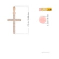 thumbnail image 3 of ANGARA Natural 0.15 Ct. Diamond Cross Pendant Necklace in 14K Rose Gold for Women with 18 Inch Chain, 3 of 7