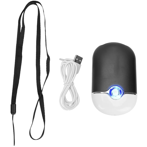 Secador de pestañas y esmalte de uñas portátil y multifuncional con USB (negro)