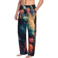 thumbnail image 6 of Gukieu Colorful Flower Goat Print Men's Home Trousers, Elastic Drawstring Home Pajamas Clothing Suitable for Adult Men-3X-Large, 6 of 6