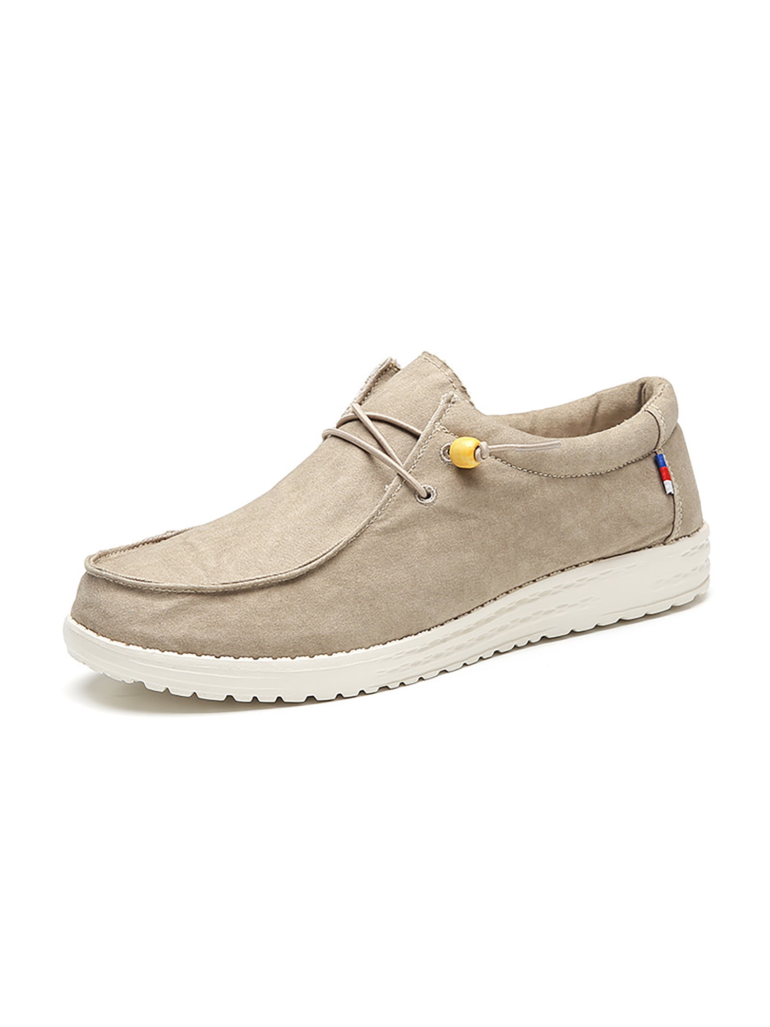 LUXUR Mens Canvas Shoes Slip on Deck 