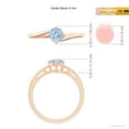 thumbnail image 3 of ANGARA Natural Classic Round Aquamarine Solitaire Bypass Ring in 14K Rose Gold for Women (Size-5mm) | March Birthstone, Birthday, Anniversary, Jewelry Gift for Women | Natural Aquamarine Ring, 3 of 7