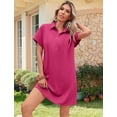 thumbnail image 3 of Zeagoo Womens Summer Shirt Dress Short Sleeve Floral Shift Dress Casual Loose Flowy Beach Sundress with Pockets, 3 of 6