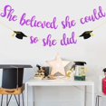 thumbnail image 4 of Banner decorativo de graduación She Believed She Could So She Did, 4 of 7