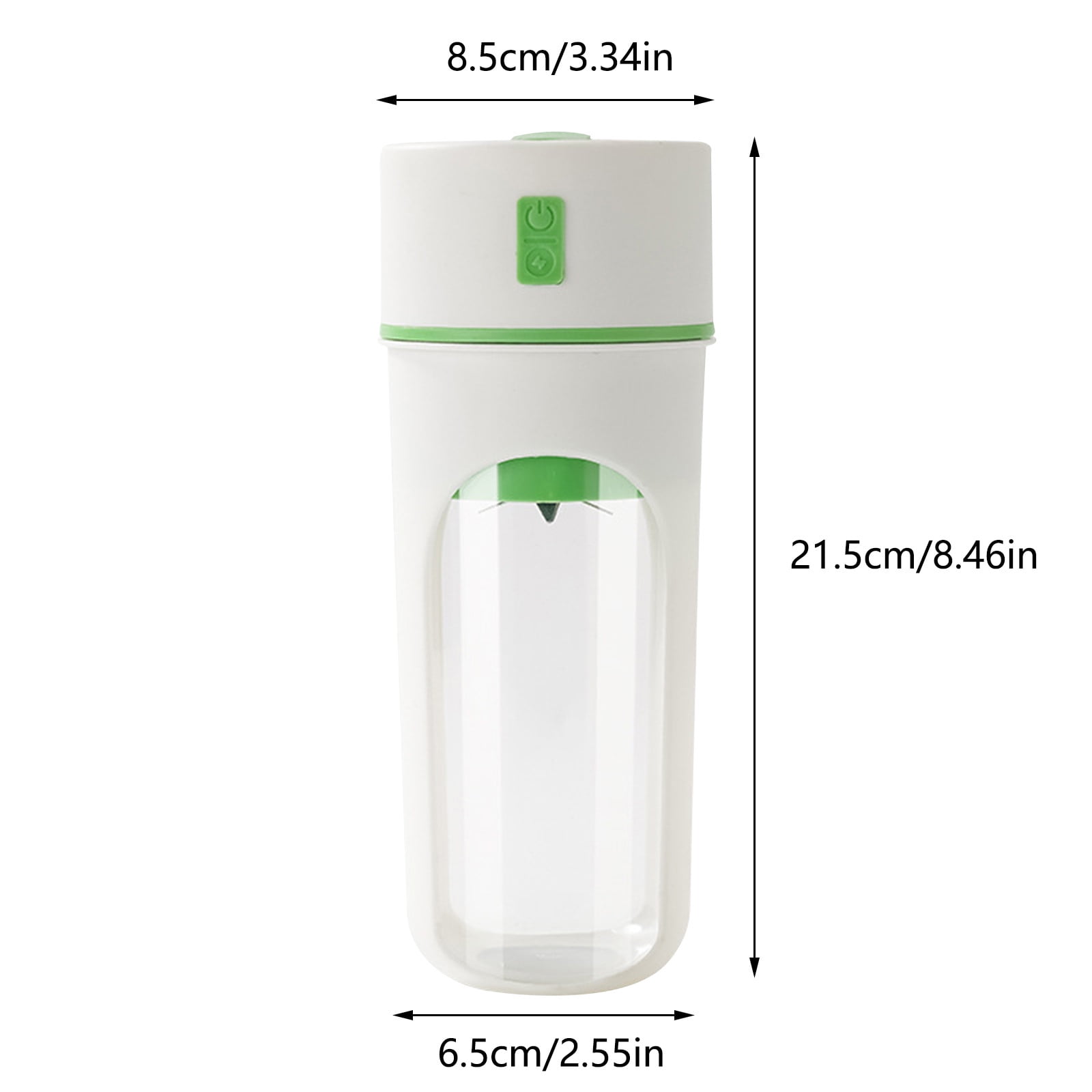 Orange Juicer Machine Small Juicing Cup with USB Charging 480 ml Capacity 6-Blade Head Portable Electric Citrus Press