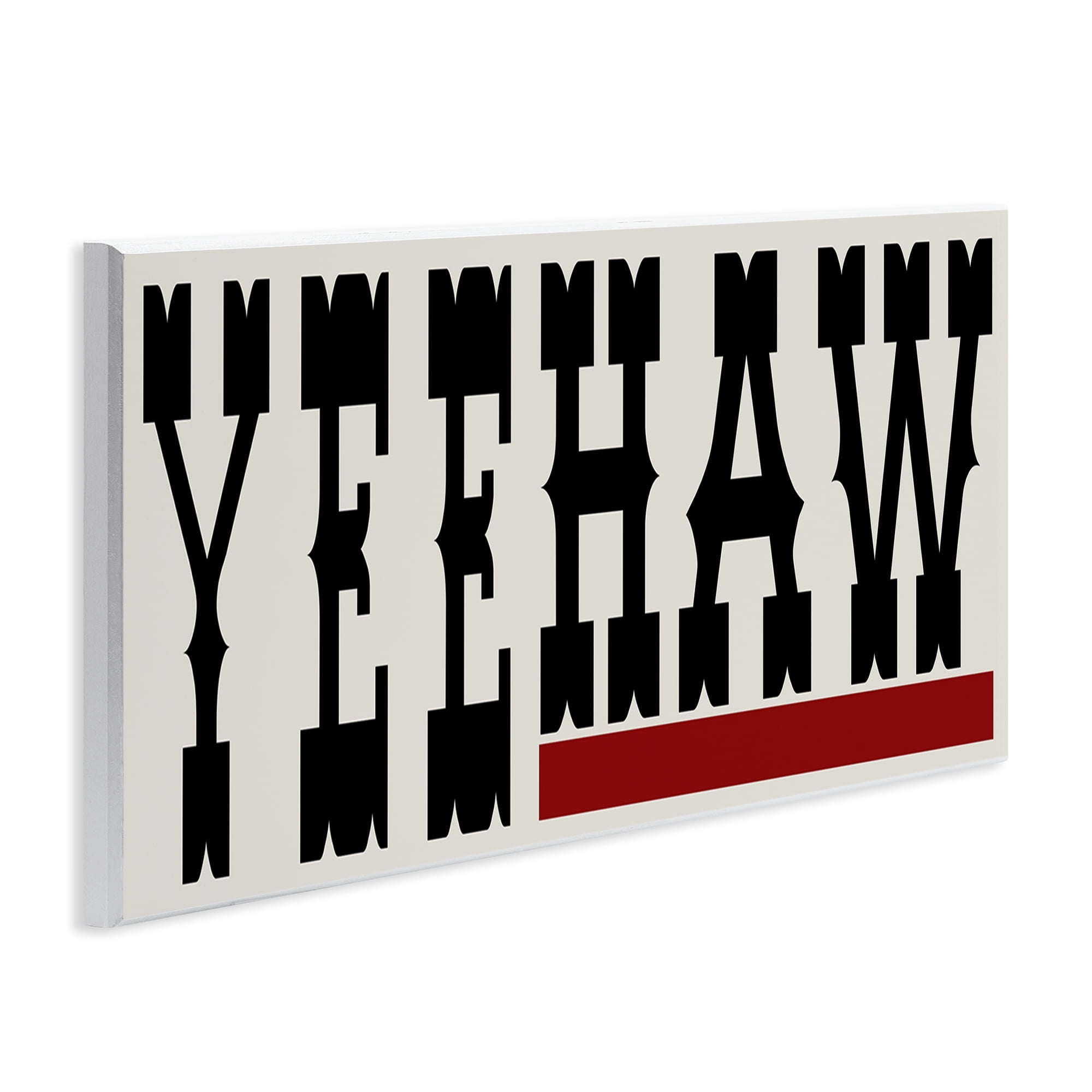 Stupell Industries Yeehaw Western Word Typography Painting Unframed Art Print Wall Art, 17 x 7