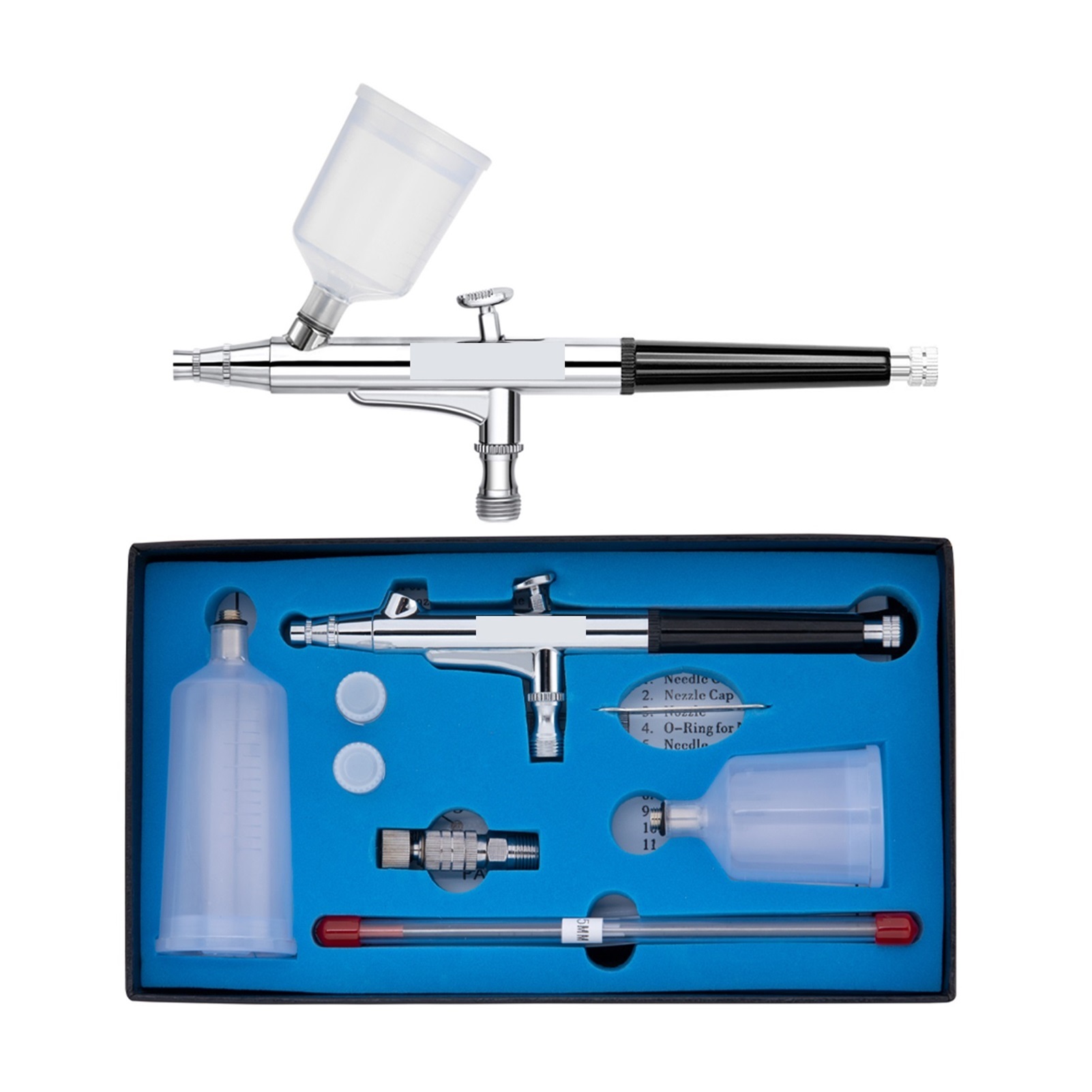 20cc 40cc Airbrush Spray Gun Double Action Air Brush 0.2/0.3/0.5mm Fast Joint Gravity Feed Cake Tattoo Nail Art Car Paint ,Versatile applications
