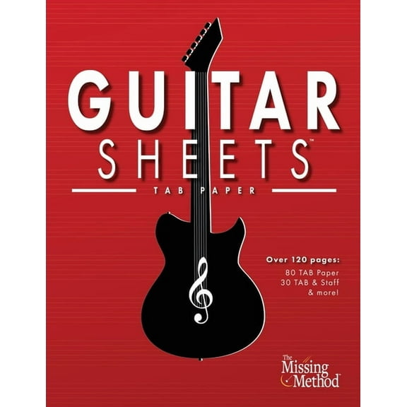 Guitar Sheets Guitar Sheets TAB Paper: Over 100 pages of Blank Tablature Paper, TAB Staff Paper, & More, Book 2, (Paperback)