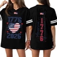 thumbnail image 2 of 250 Years 1776-2026 250th Birthday Eagle T-Shirt for Celebrate 250th Anniversary of America Patriotic Veteran Tee 250 Short Sleeved Top for Woman, 2 of 7