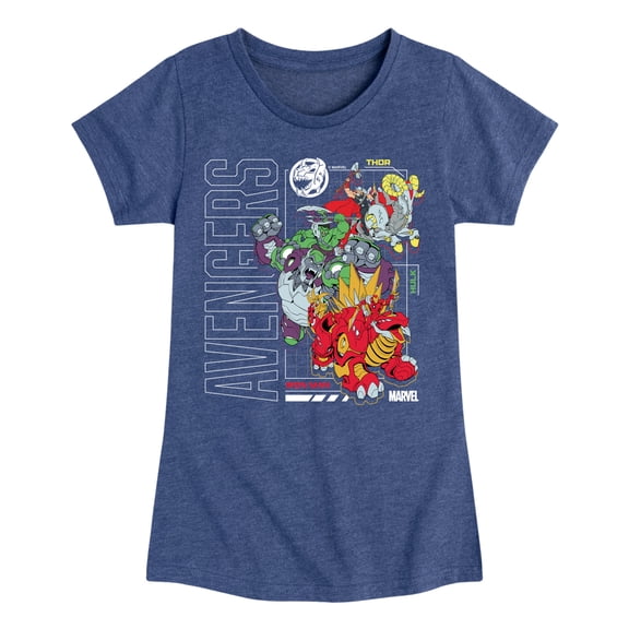 Marvel The Avengers - Mech Schematic - Toddler And Youth Girls Fitted Short Sleeve Graphic T-Shirt