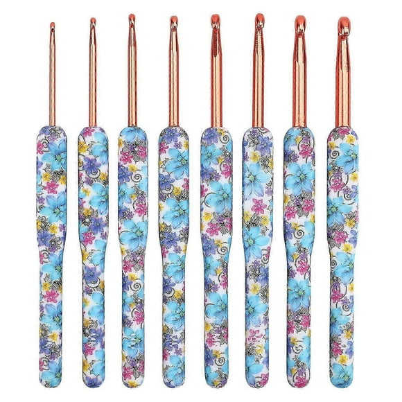 8pcs Crochet Hooks Set With Polymer Clay Handle Diy Craft Making Crochets Hook Accessories