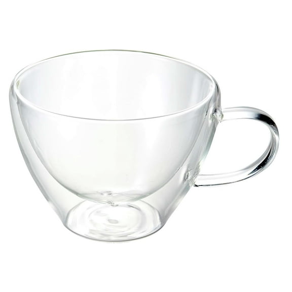 Luigi Bormioli Thermic 13 oz Cappuccino Double-Wall Glasses, 2 Count (Pack of 1), Clear