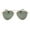 Gold Solid Green, variant on Mens Air Force Classic Officer Ornate Top Bridge Metal Rim Sunglasses Silver Silver Mirror