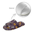 thumbnail image 4 of POLERO Halloween House Slippers for Women Comfortable Arch Support Indoor Slippers Open Toe Soft Bedroom Shoes Skeleton Pumpkin Spider Print, Size 9-10, 4 of 7