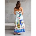 thumbnail image 2 of nvzhuang Women Sleeveless Dress Summer Tie Back Party Dress for Vacation Cocktail Beach Streetwear, 2 of 9