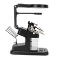 thumbnail image 3 of Desktop Magnifying Glass, Comfortable Functional Plastic LED Hands Free Magnifier High Definition  For Industrial Application For Engineer Black,White, 3 of 8