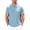 Light Blue_008, variant on Domuza Short Sleeve Vneck Polo Shirts for Men Stretch Ribbed Knit Work Collared Shirt Moisture Wicking Active Summer Golf Tees White S