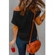 thumbnail image 1 of ABPHQTO Camiseta negra con bolsillos y aberturas laterales para mujer, 1 of 5