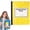 Yellow, variant on Composition Notebook,Wide Ruled Paper, 7.5" x 10.2", 100 Sheets per Comp Book, Red Marble