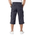 thumbnail image 5 of Below The Knee Shorts for Men Multi-Pockets Bermuda Cargo Shorts Baggy Casual Elastic Waist Hiking Pants, M, 5 of 7