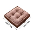 thumbnail image 2 of Thick Floor Cushion With Handles Floor Pillow, Velvet Square Floor Seating Cushion, Square Non Slip Reversible Chair Cushion, for Living Room Sofa Chair Floor Yoga Couch Tatami, 18*18Inch, 2 of 6