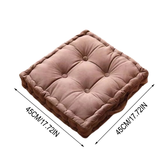 Outdoor Seat Cushion 18 in x 18 in x 3.9 in Thick Floor Cushion with Handles for Porch Patio Balcony Use